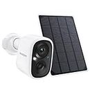 TMEZON 1080p Indoor/Outdoor Security Wireless Camera,Rechargeable Battery/Solar Powered for Home Surveillance, PIR Motion Detection, Stunning Night Vision, Smart Home Supported,with Solar Panel