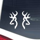 Browning Sticker PAIR - Decal Vinyl -16cm Tall- Hunting Deer Buck Head Fishing 