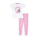 Barbie Mädchen Kleidung, rosa T-Shirt und Leggings Set, Alter 3 bis 10 Jahre
