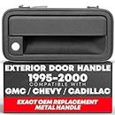 T1A Exterior Door Handle, Outside Front Right Side Passenger-Replacement for 1995-2000 Chevy & GMC 1500 2500 3500 Pickup Fits Tahoe, Cadillac Escalade, 1995-1999 Suburban, Yukon, Black, T1A 15742230