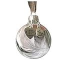 1PC Feather Heart Shape - A Piece of My Heart is in Heave Memorial Ornament Pier One Imports Ornaments (Clear, One Size)