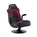 X-Rocker 5125401 2.1 Wireless Bluetooth Audi Pedestal Video Gaming Chair, Black/Red