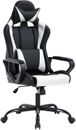 Ergonomic Office Chair, High-Back White Gaming Chair with Lumbar Support PC Com