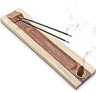 CALMVEDA Agarbatti Stand with Ash Catcher - 100% Sheesham Wood Handmade Incense Holder | Holds 2 Incense Sticks and Cones (11.5 Inch)(Conical)