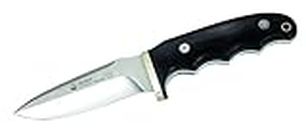 Puma Knives Jagdmesser Saubart, Griff aus schwarzem Holz rebajes Neusilberknebel, Stahlkabel-Leder