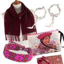 Lady Andes,'Curated Andes Gift Set with Wristlet Scarf Bracelet Earrings'