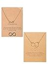 Fashion Frill Charming Infinity Butterfly Neck Wear Gold Plated Chain Necklace For Women Girls Combo of 2 Chain Pendant For Girls (Modern)