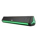 GOVO Gosurround 300 | 25W Bluetooth SoundBar, 2000 Mah Battery, 2.0 Channel with 52Mm Drivers, Multicolor Led Lights with TWS, Aux, Bluetooth and USB (Platinum Black)