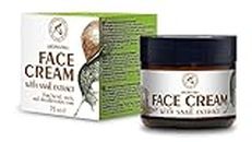 Snail Face Cream 75ml - Natürliche Creme mit Schneckenextrakt & Aloe für Haut mit unebener Farbe, Sommersprossen, Falten - Gleicht Gesichtston - Anti Aging - Tief Nährend - Feuchtigkeit