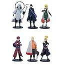 AUGEN Polyvinyl Chloride Big Naruto Action Figure Limited Edition for Car Dashboard (19Cm, Pack of 6 Set)