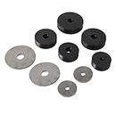 Alpha Rider Sheet Metal Dimple Die Set Compatible with Harbor Freight Hydraulic Punch Driver kit Dimple Die Set and Steel Backing Discs （14pcs）