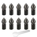 HIKUDIY 10PCS 0.4mm High Flow Hardened Steel Nozzle, 3D Printer High Temperature Resistance Upgraded Tungsten All Metal Hot Ends Nozzle Kit for Elegoo Neptune 4, Neptune 4 Pro