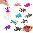 YiliUsAnwU 10Pcs Bath Toys Bug Toys,Color Changing and Stretchy Realistic Insects Animal Figurines,for Kids 3+,Novelty Gag Prank Squeeze Toy for Themed Parties,Goodie Bag Fillers,Classroom Rewards
