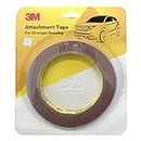 3M Attachment Tape for Stronger Bonding, Interior & Exterior Use in Automotive Areas with Double Side Acrylic Foam, Superior Adhesive, Easy to Use (12mmX4m, Grey, Pack of 2)