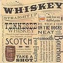 Ideal Home Range C013300 20 Count Whiskey 3-Ply Paper Cocktail Napkins, Multicolor