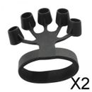 2X Hand Grip Strengthener Device Tool Training Equipment Finger Exerciser Noir