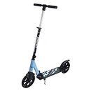 R for Rabbit Road Runner Sportz Scooter for Kids of 5+ Years Age 3 Adjustable Height, Foldable, PVC Wheels with ABEC7 Bearings & Weight Capacity 120 Kgs Kick Scooter with Brakes (Lake Blue)