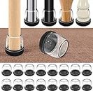 16PCS Chair Leg Sliders for Carpet, Chair Glides for Carpet, Furniture Sliders & Thermo-Plastic-Elastomer Combination of Chair Leg Protector,Smoothly Slide on Carpet No Scratches (Fit 0.75-1",Clear)