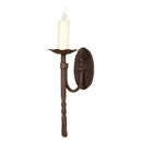 Ashore Lighting Wrought Iron Metal Candle Wall Light Metal in Brown | 17 H x 5 W x 8 D in | Wayfair SC-800-RustCopper-WaxCovers