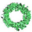 Christmas Decoration Star Garland Christmas Tree Wedding Party Decoration Clothing Accessories 7.5m Sparkly Star Tinsel Garlands Small Star Christmas Metallic (Vert)