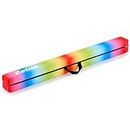 Z ZELUS 9.5'-8' Wood Core Folding Gymnastics Beam Junior Training Floor Balance Beams Profssional Wood Base with Foam Top and Carry Handle (Rainbow, 8 ft)