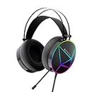 ZEBRONICS Zeb-Blitz USB Gaming Wired On Ear Headphones with Mic with Dolby Atmos, RGB Led, Windows Software, Simulated 7.1 Surround Sound, 2.4 Meter Braided Cable Flexible Padded Ear Cushions(Black)