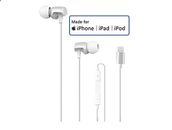 Lightning Headphones with Microphone Controller MFi Certified Wired Earbuds...