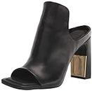 DKNY Women's Essential Open Toe Fashion Pump Heel Sandal Heeled, Black, 7 US