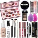 Professional All in one Makeup Set, Fenshine Cosmetic Make Up Starter Kit With Storage Bag Portable Travel Make Up Palette Eyeshadow Foundation Lip Gloss for Teenage & Adults (16PCS)