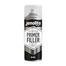 JENOLITE Primer Filler Spray Paint | BLACK | High Fill Multi-Surface Primer Paint | Fills Small Dents & Scratches | Perfect For Car Bodywork, 3D Printer Models & More | 400ml