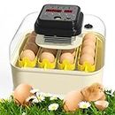 Chalixion Incubators for Hatching Eggs, 16 Egg Incubator with Automatic Humidity Control and Egg Turning, Egg Candler for Chicken, Quail and Duck, Temperature Sound Alarm