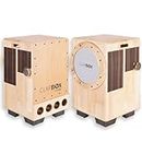 Clapbox Cajembe Cajon (4 instruments in 1) - Rubber wood (H:50 W:30 L:30) 3 Internal Snares, Natural