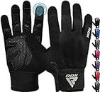 RDX Weight Lifting Gloves Gym Workout, Full Finger Touch Screen, Breathable Anti Slip Padded Palm, Fitness Strength
