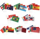 32Pcs Hand Held Flags on Stick,Small Mini International World Country Flags 5...