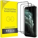 JETech Full Coverage Screen Protector for iPhone 11 Pro/iPhone X/iPhone XS 5.8-Inch, Black Edge, 9H Tempered Glass Film Case-Friendly, HD Clear, 3-Pack