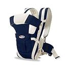 Chinmay Kids Adjustable Hands-Free 4-in-1 Baby Carrier Cum Kangaroo Bag with Comfortable Head Support & Buckle Straps for 0-18 Months Baby (Blue)