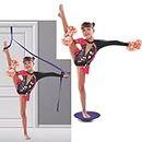Cheerleading and Figureskating Trainer Stretching and Balance, 2 Pc. Set, Stretching, Disc Core Board and Flexibility Equipment Strap for Dance, Gymnastics, Turning, Stunt