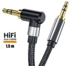 AUX IN Kabel Kopfhörerkabel Audio Klinkenkabel 3,5 mm Klinke Winkel Auto Handy