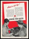 1937 Ford Motor Company Dearborn Michigan Genuine Car Heaters Vintage Print Ad