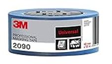 3M Professional Masking Tape 2090, Universal Surfaces, 48 mm x 50 m - UV stable, Water Resistant, For Indoor & Outdoor Painting and Decorating