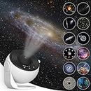 Star Projector Galaxy Light, 12 in 1 Planetarium Galaxy Projector, 360° Rotating Aurora Projector with Solar System for Bedroom Starry Sky Night Light Lamp for Kids Adult Home Decoration