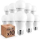 V-TAC 10 x Lampadine LED E27 8,5W Bulb A60-806 lumen - 6500K (Bianco Freddo)