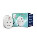 Wipro 16A Wi-Fi Smart Plug with Energy Monitoring- Suitable for Large Appliances like Geysers, Microwave Ovens, Air Conditioners (Works with Alexa and Google Assistant)- White