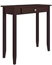 Streem Furniture Wooden Console Table for Living Room | Side Entrance Table for Home with 1 Drawer | Sheesham Wood, Coffee Color