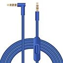 Xivip Replacement Audio Cable Cord Wire with in-line Microphone and Control Compatible with Beats Solo 2 Solo 3, Studio 3, Pro, Detox, Wireless, Mixr, Executive, Pill Headphones (Blue)