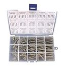CREEYA Compression Springs Assortment Kit, 15 Different Sizes 225pcs Mini Stainless Steel Springs for Repairs, 0.39" to 1.18" Length, 0.16" to 0.23" OD, 10mm - 30mm Length, 4-6mm OD