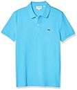 Lacoste Men's Classic Pique Slim Fit Short Sleeve Polo Shirtnon Deal, Marquise Blue, Large