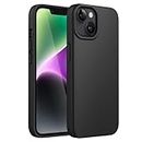 JETech Silicone Case for iPhone 14 6.1-Inch, Silky-Soft Touch Full-Body Protective Phone Case, Shockproof Cover with Microfiber Lining (Black)