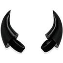 BeamTeam3D Demon Horns for Headphones - Small Devil Headphone Attachment in Various Colors with Self Fastener - Cosplay Devil Ears for Gamers and Streamers (Set of 2) (Black)