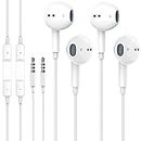 2 Pack Wired Earbuds with Apple Earbuds for iPhone Headphones with 3.5mm Jack Wired Earphones [Apple MFi Certified] with Mic, Volume Control Compatible with iPhone 6S/6,iPad,iPod,Computer,MP3/4